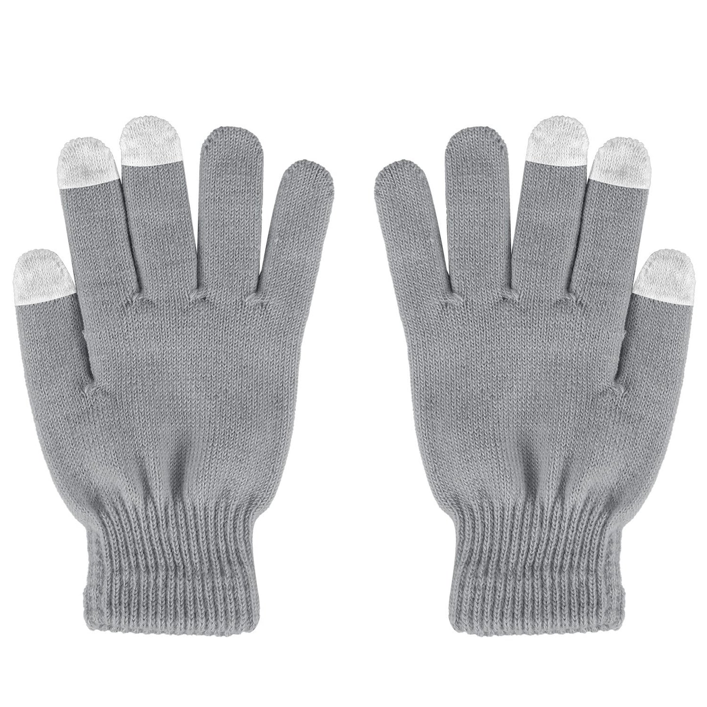 3 Color Options -- 1 Pair Unisex Winter Knit Gloves Touchscreen