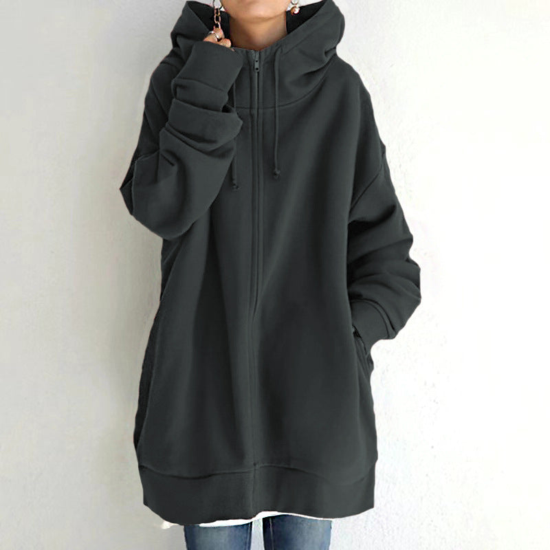 Oversized S-5XL Women Loose Hooded Coats Autumn Female