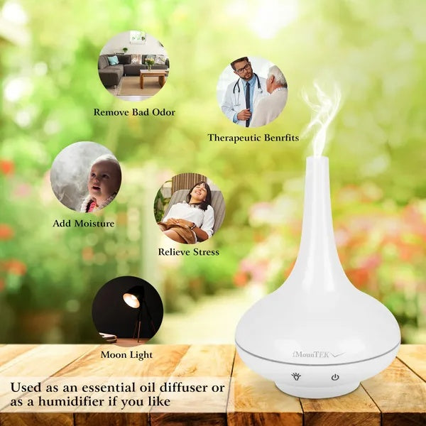 Ultrasonic Cool Mist Humidifier 200ml Aroma Essential Oil Diffuser
