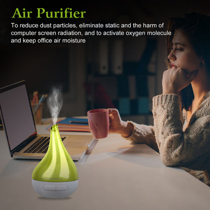 1Pc Drop Shaped Cool Mist Humidifier Ultrasonic Aroma Essential