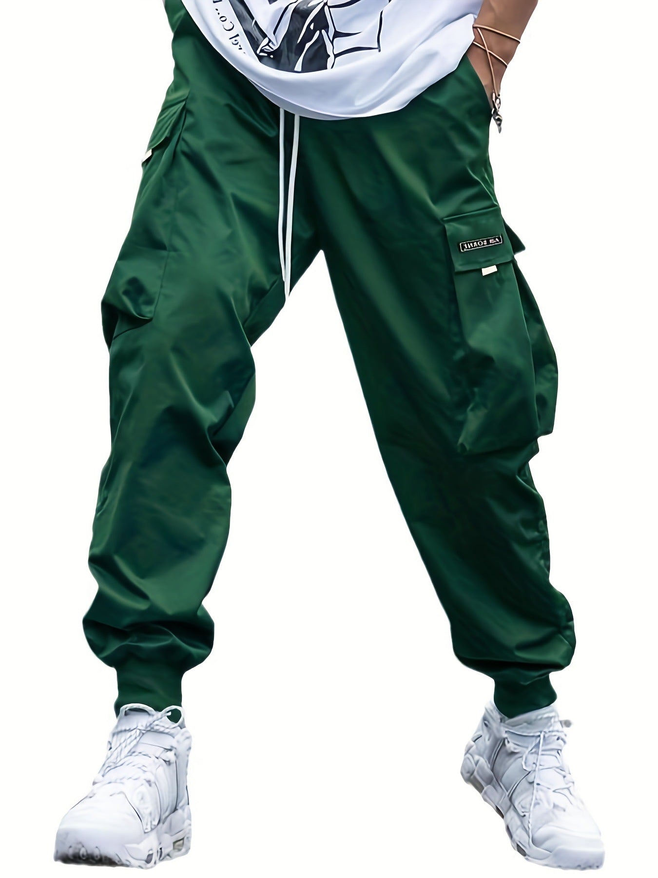Multi-pocket Cargo Pants Men's Casual Hip-Hop Drawstring
