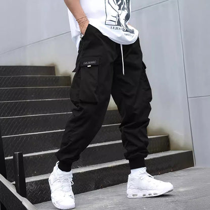 Multi-pocket Cargo Pants Men's Casual Hip-Hop Drawstring