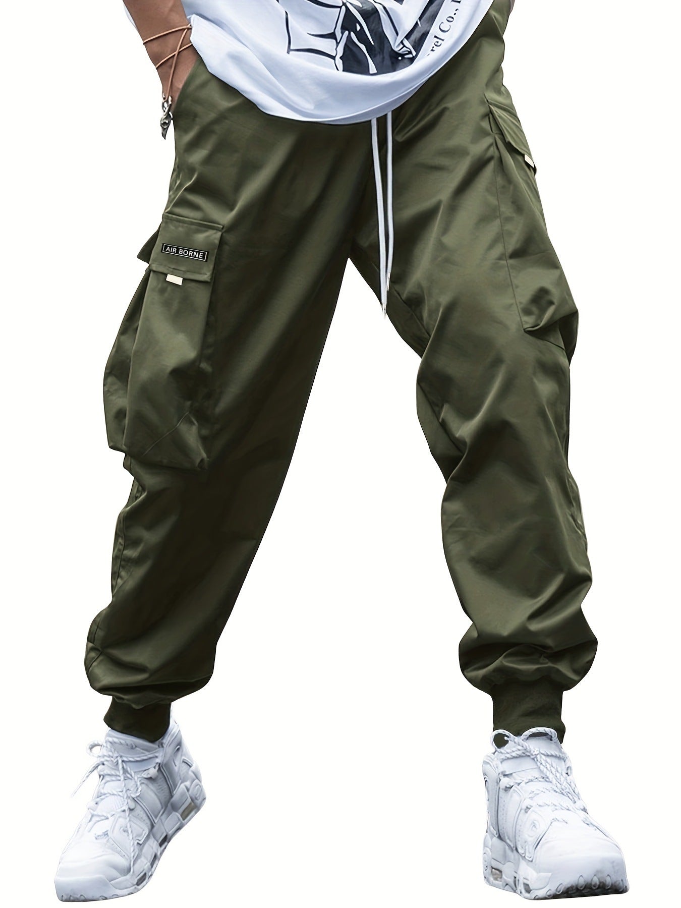 Multi-pocket Cargo Pants Men's Casual Hip-Hop Drawstring