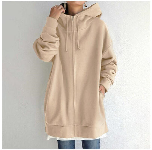 Oversized S-5XL Women Loose Hooded Coats Autumn Female