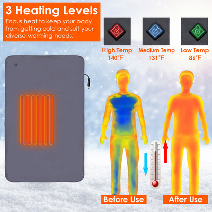 1Pc 53.5x37.8in Electric Heated Throw Full Body Heated Shawl