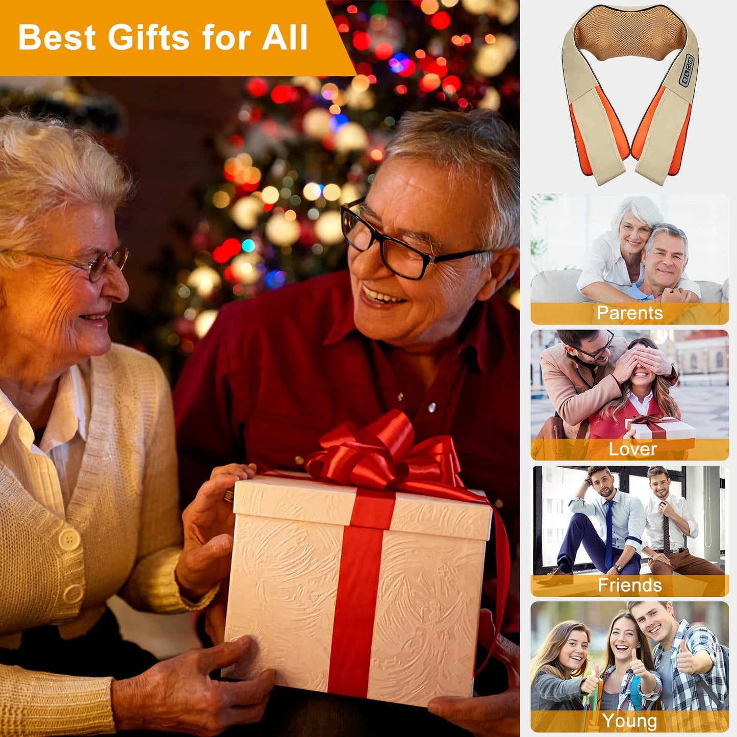 1Pc Neck Shoulder Massager Electric Back Massage Cape