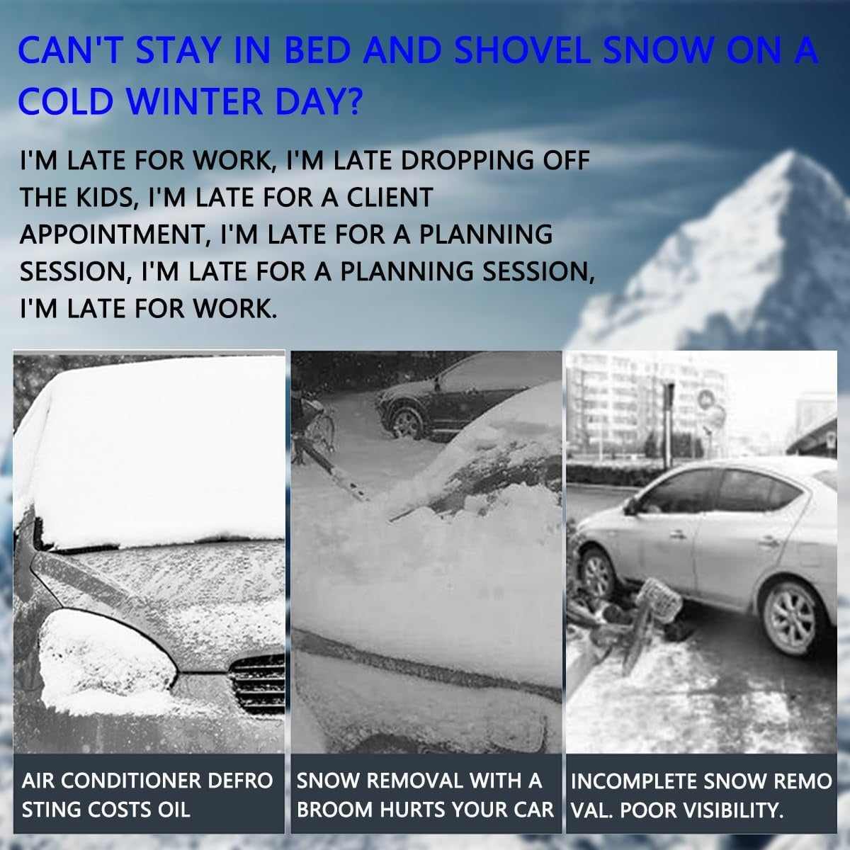 215X92 Cm Snow Proof Car Cover Ice Shade Car Foldable