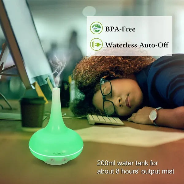 Ultrasonic Cool Mist Humidifier 200ml Aroma Essential Oil Diffuser