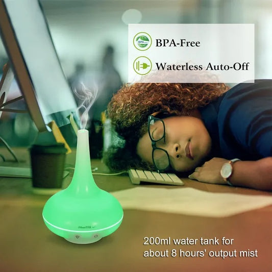 Ultrasonic Cool Mist Humidifier 200ml Aroma Essential Oil Diffuser