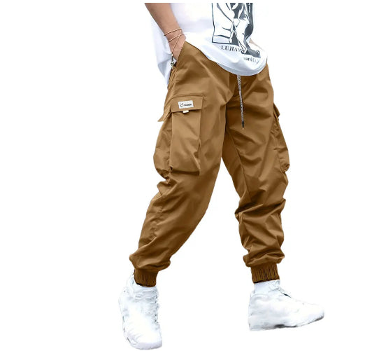 Multi-pocket Cargo Pants Men's Casual Hip-Hop Drawstring