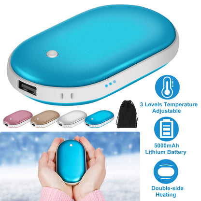 1Pc Portable Hand Warmer 5000mAh Power Bank Rechargeable