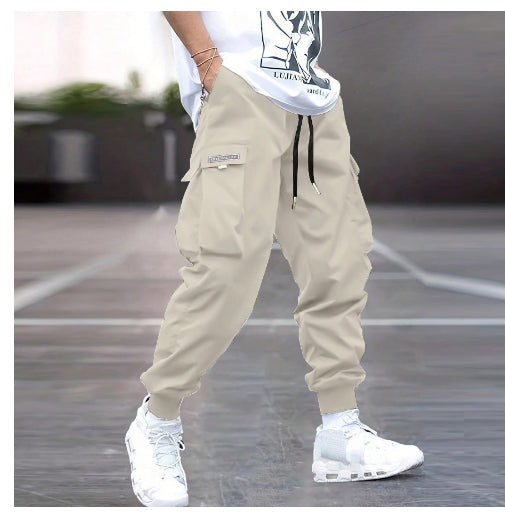 Multi-pocket Cargo Pants Men's Casual Hip-Hop Drawstring