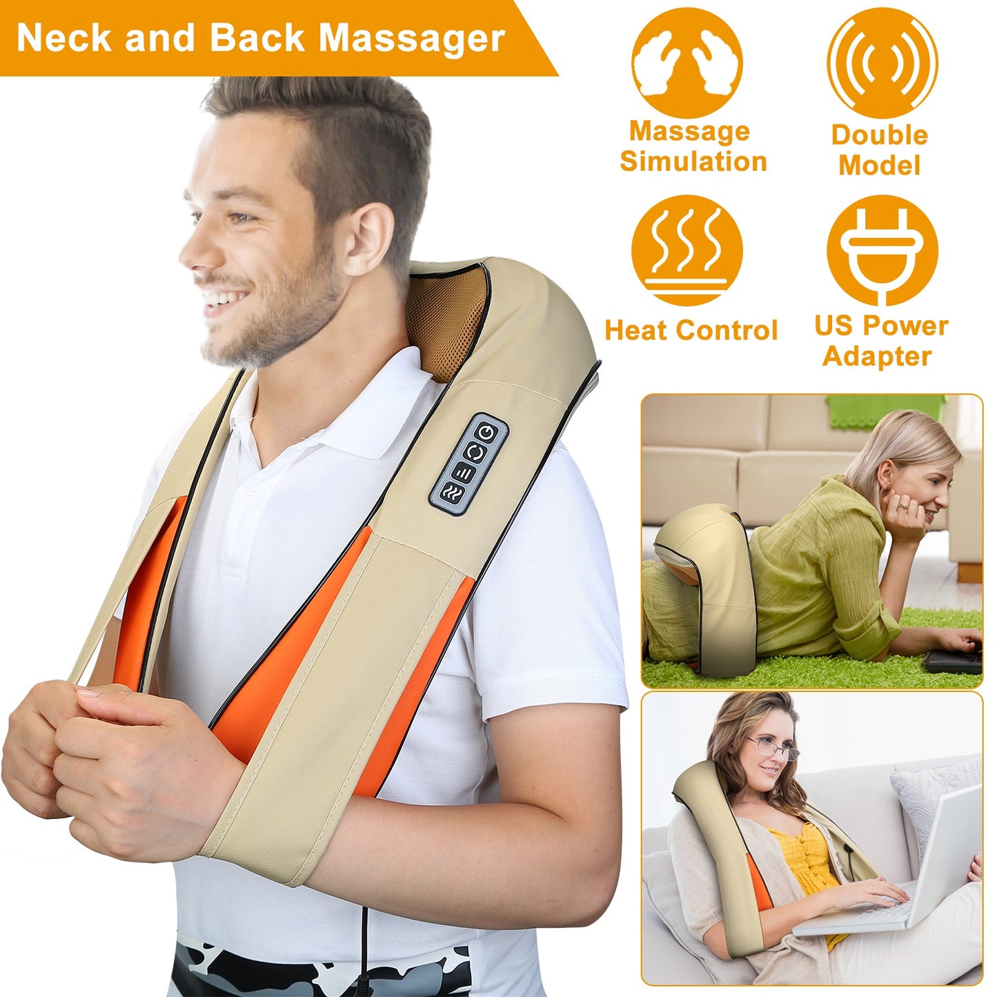 1Pc Neck Shoulder Massager Electric Back Massage Cape