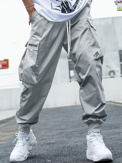 Multi-pocket Cargo Pants Men's Casual Hip-Hop Drawstring