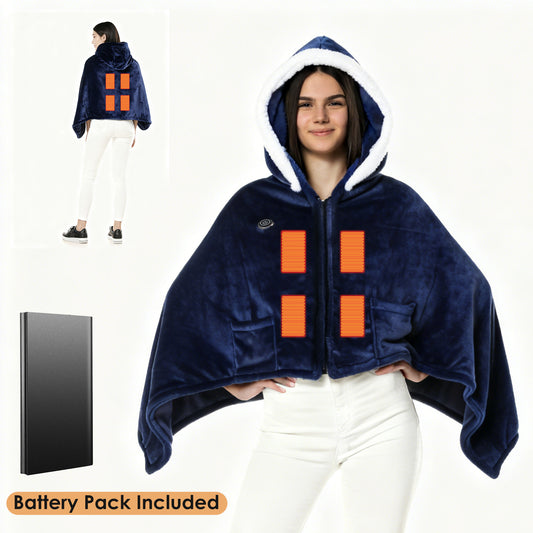 Wearable Heated Throw Blanket With 20000mah Battery