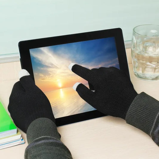 Unisex Touch Screen Gloves Full Finger Winter Warm Knitted