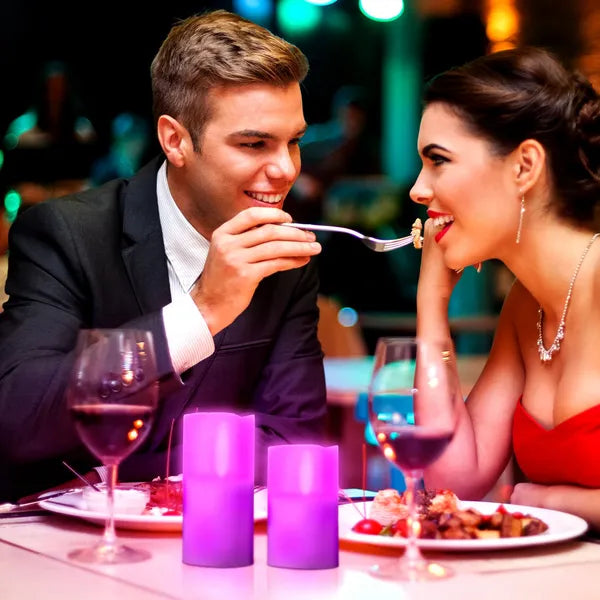 3Pcs Flameless Candles Votive Candles Wireless Battery