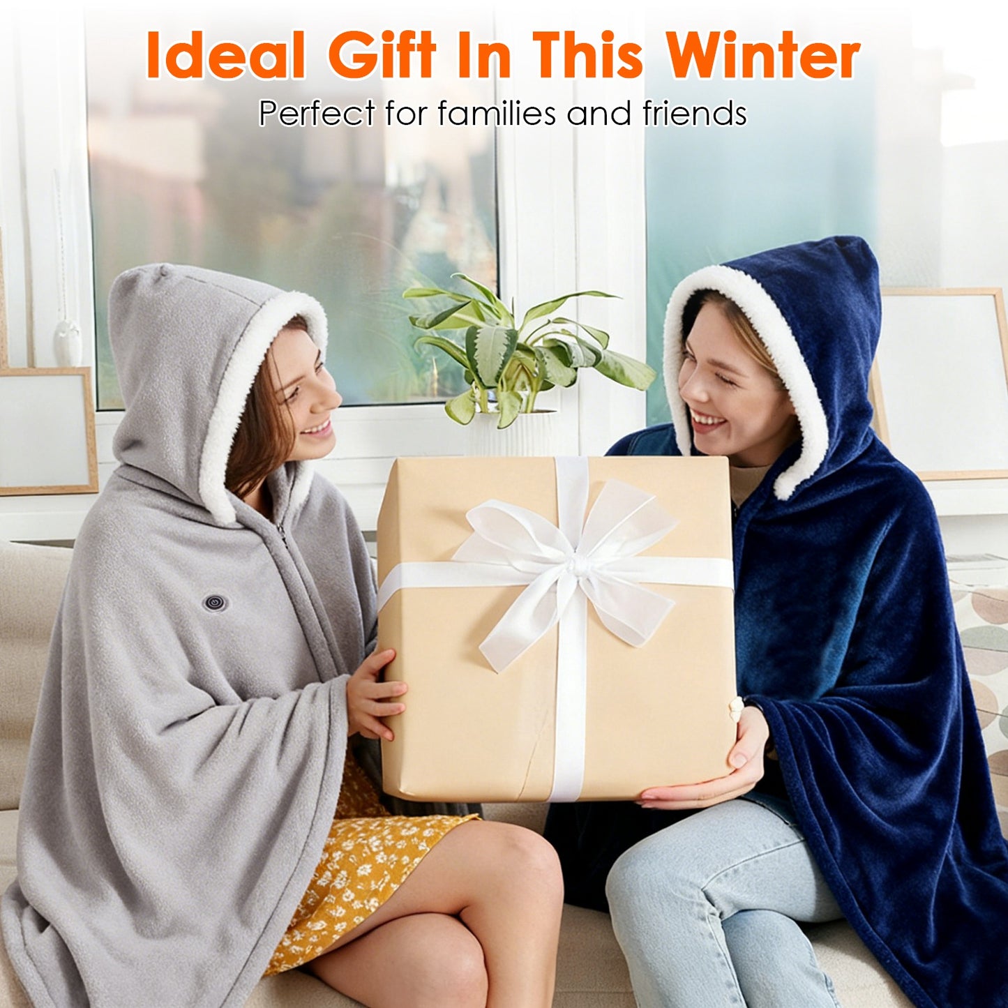 Wearable Heated Throw Blanket With 20000mah Battery