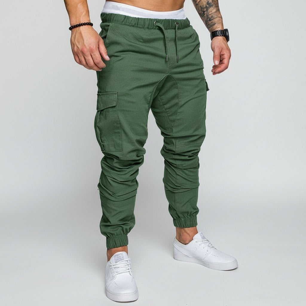 Men's Woven Fabric Casual Pants Corset Pants