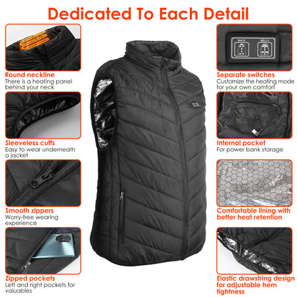 1Pc Heated Vest Electric USB Jacket Men Women Heating Coat