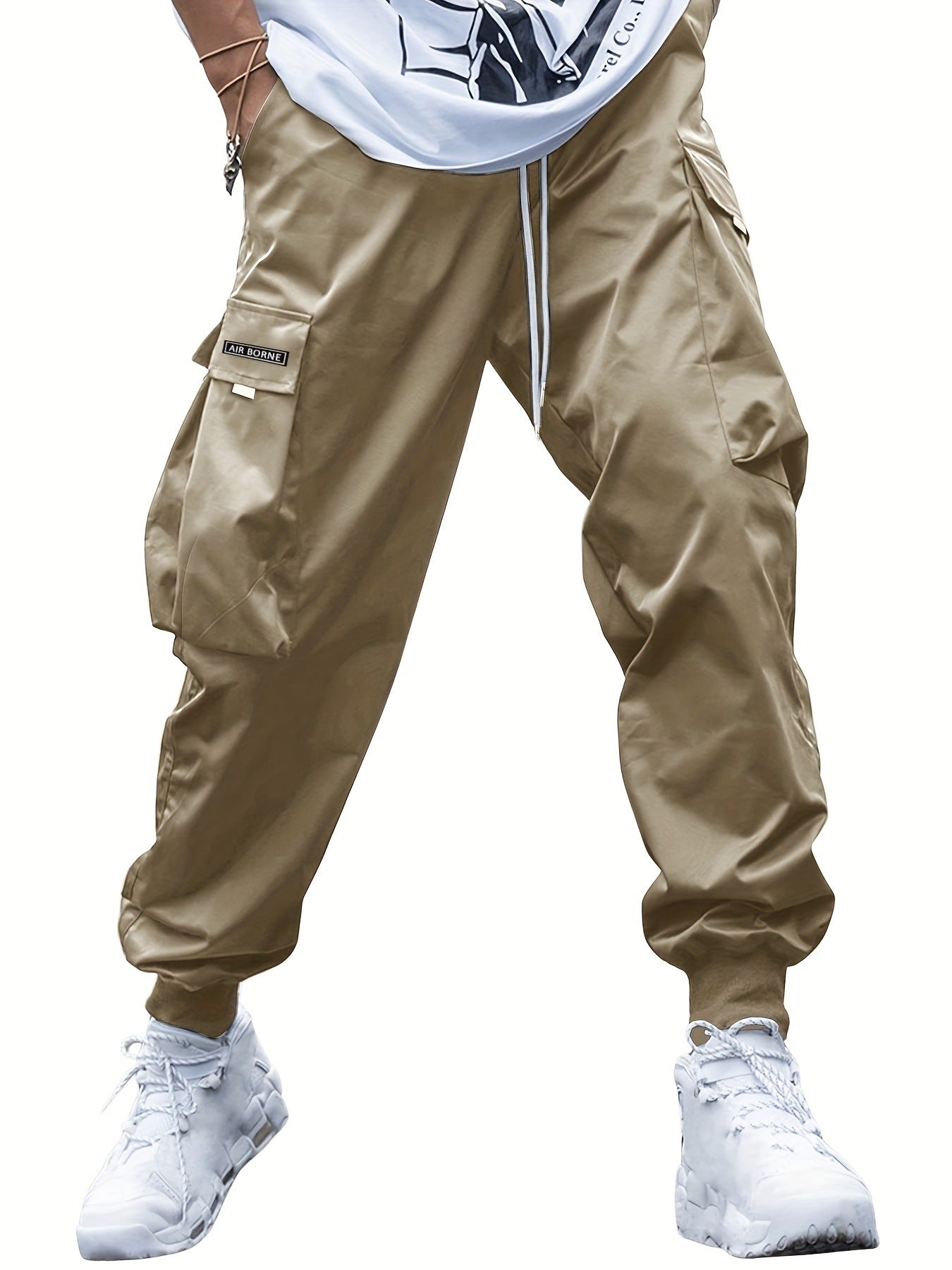 Multi-pocket Cargo Pants Men's Casual Hip-Hop Drawstring