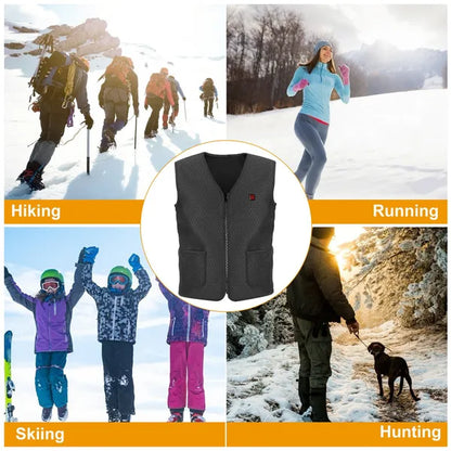 Heat Jacket Vest 3 Heating Gear Adjustable USB Heated