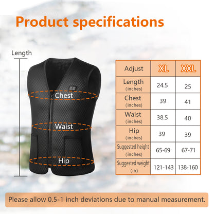 Heated Vest For Men Women Washable USB Heating Vest
