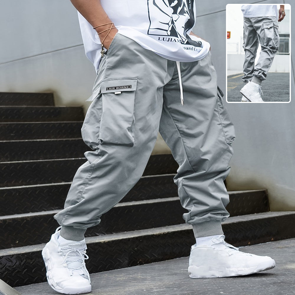 Multi-pocket Cargo Pants Men's Casual Hip-Hop Drawstring