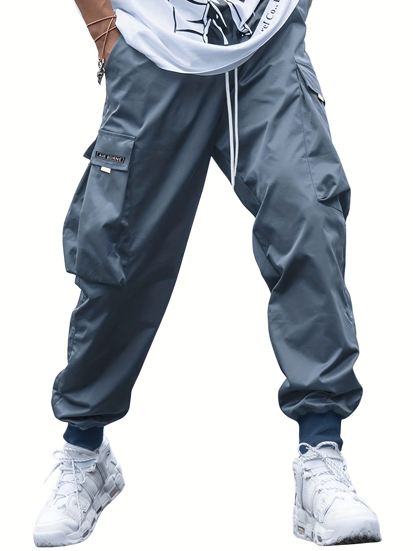 Multi-pocket Cargo Pants Men's Casual Hip-Hop Drawstring