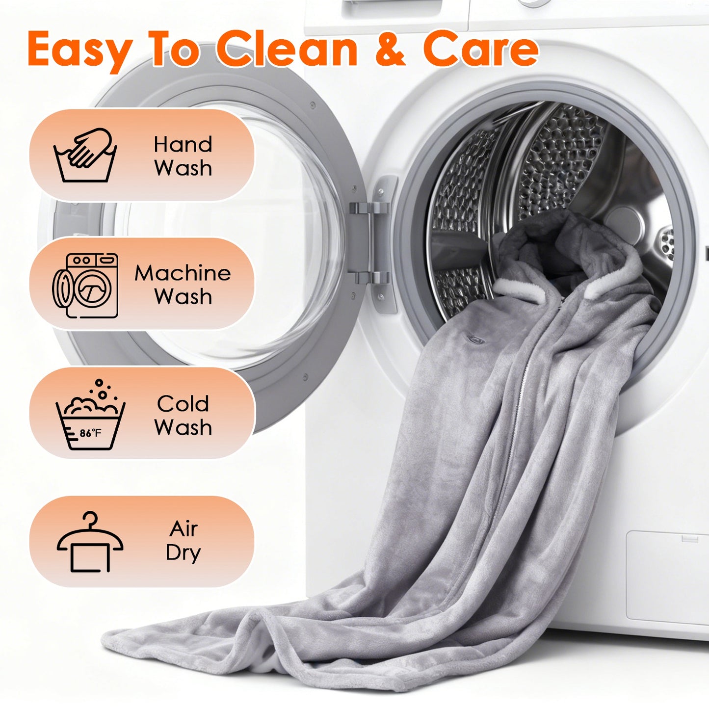 Wearable Heated Throw Blanket With 20000mah Battery