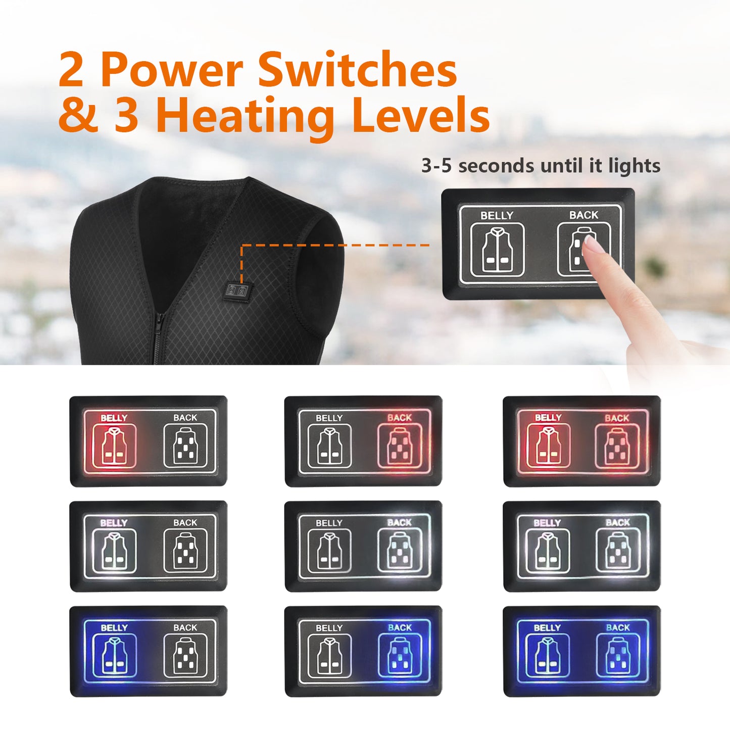 Heated Vest For Men Women Washable USB Heating Vest