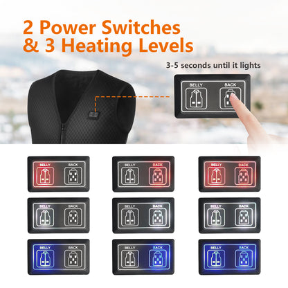 Heated Vest For Men Women Washable USB Heating Vest