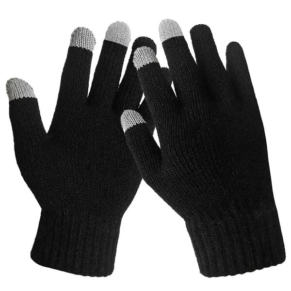Unisex Touch Screen Gloves Full Finger Winter Warm Knitted
