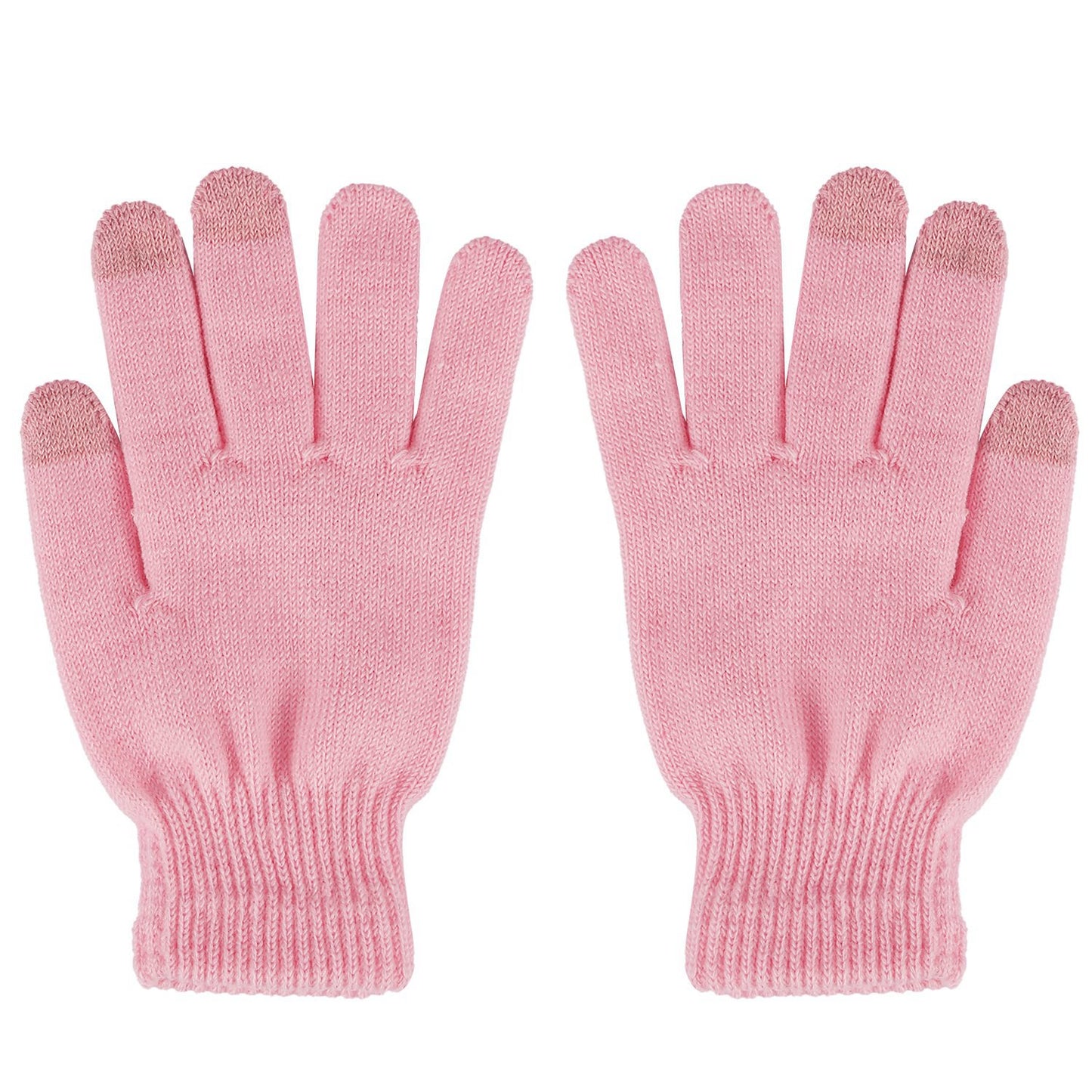 3 Color Options -- 1 Pair Unisex Winter Knit Gloves Touchscreen