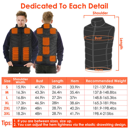 1Pc Heated Vest Electric USB Jacket Men Women Heating Coat