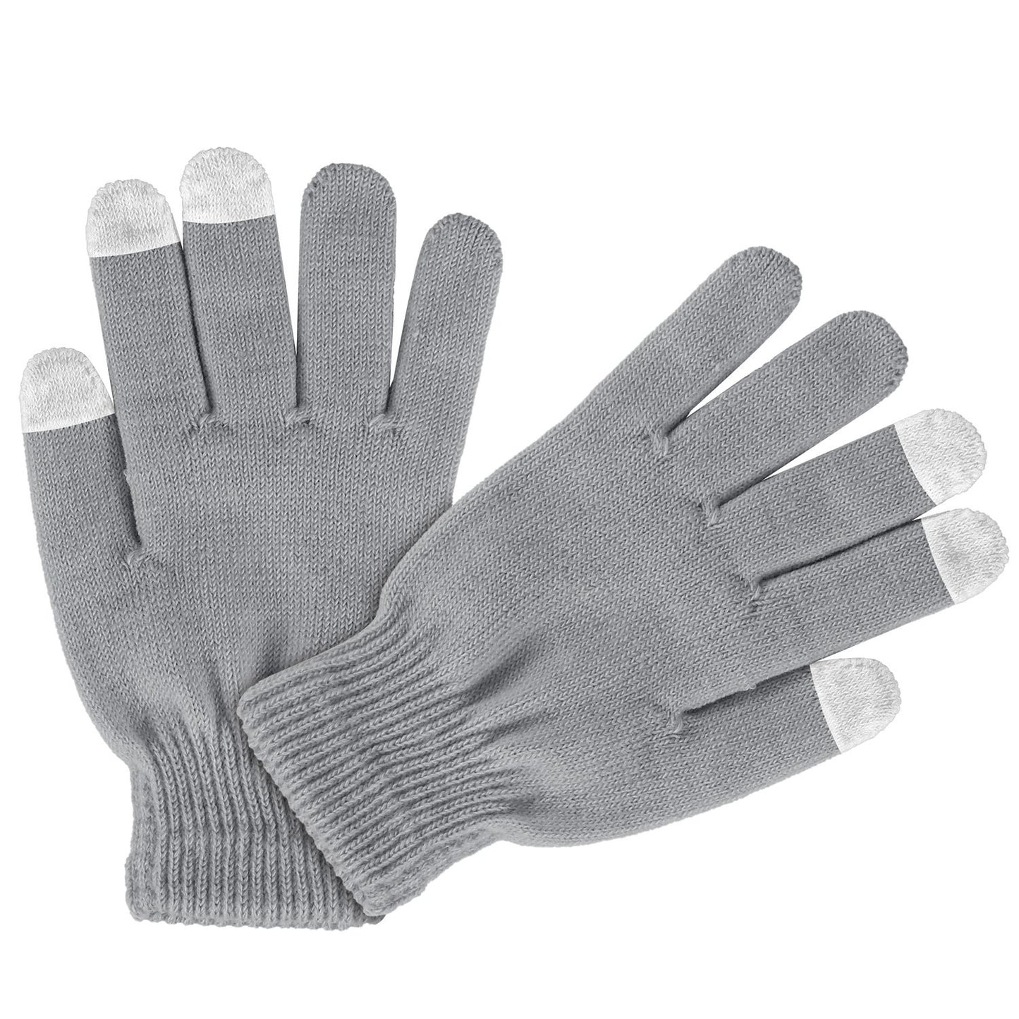 3 Color Options -- 1 Pair Unisex Winter Knit Gloves Touchscreen